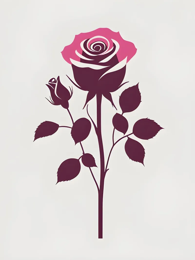 Silhouette rosa pellicola backlit da Botanical Gallery