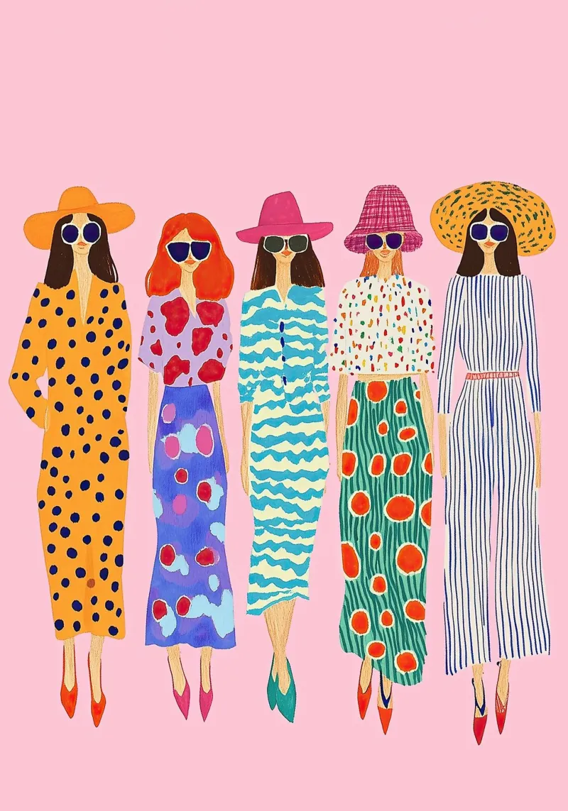 Memphis Fashion Squad: Abstract 80s Pattern Pop Art hahnemühle de dawnthesea