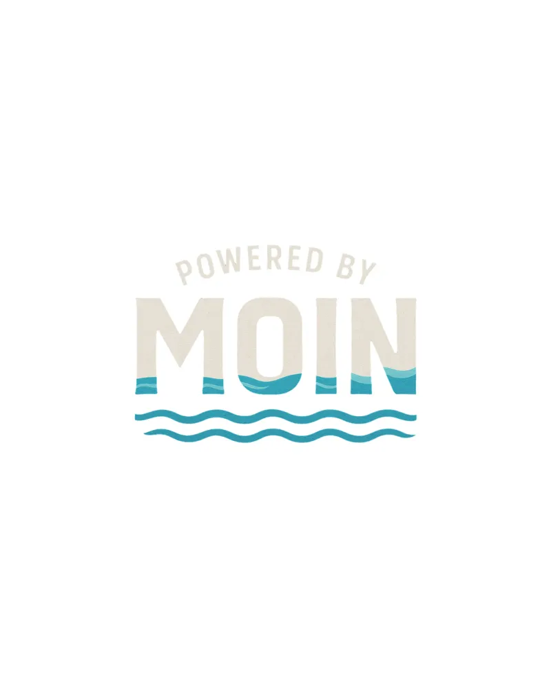 Powered by MOIN - Maritimes Typografie Design im nordischen alluminio dibond da Fies&Fein