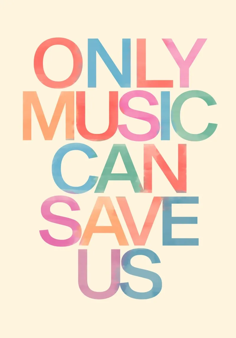 Only Music Can Save Us carta hahnemühle da Attaboy Dsgn