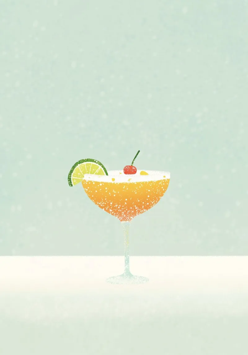 Cocktail arancione: Pop Art minimalista, carrello da bar retrò Aestheti plexiglass da dawnthesea