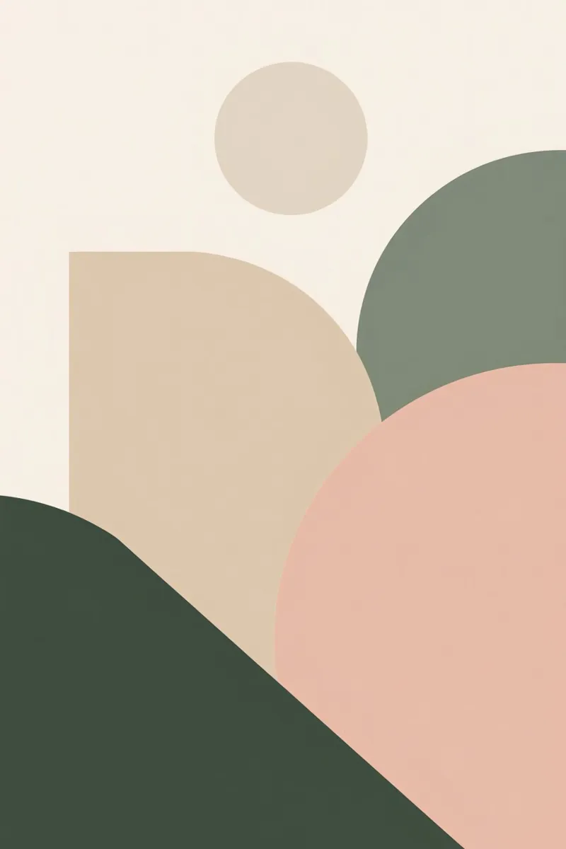 Forme geometriche astratte con colori tenui pannello forex da DesignDoodle