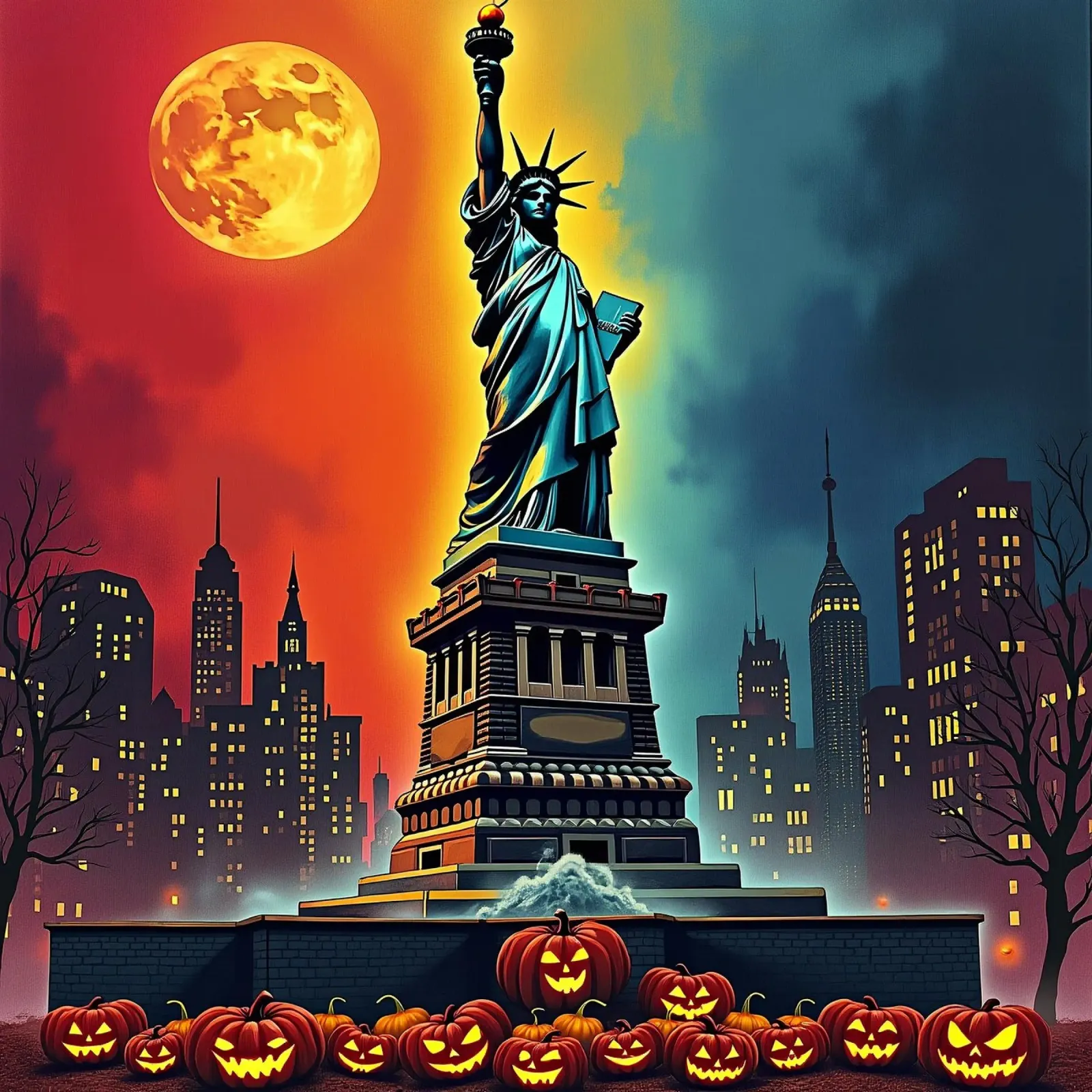 Halloween in città, "New York"_1 pellicola backlit da Fantasie & Mystikwelten by LK