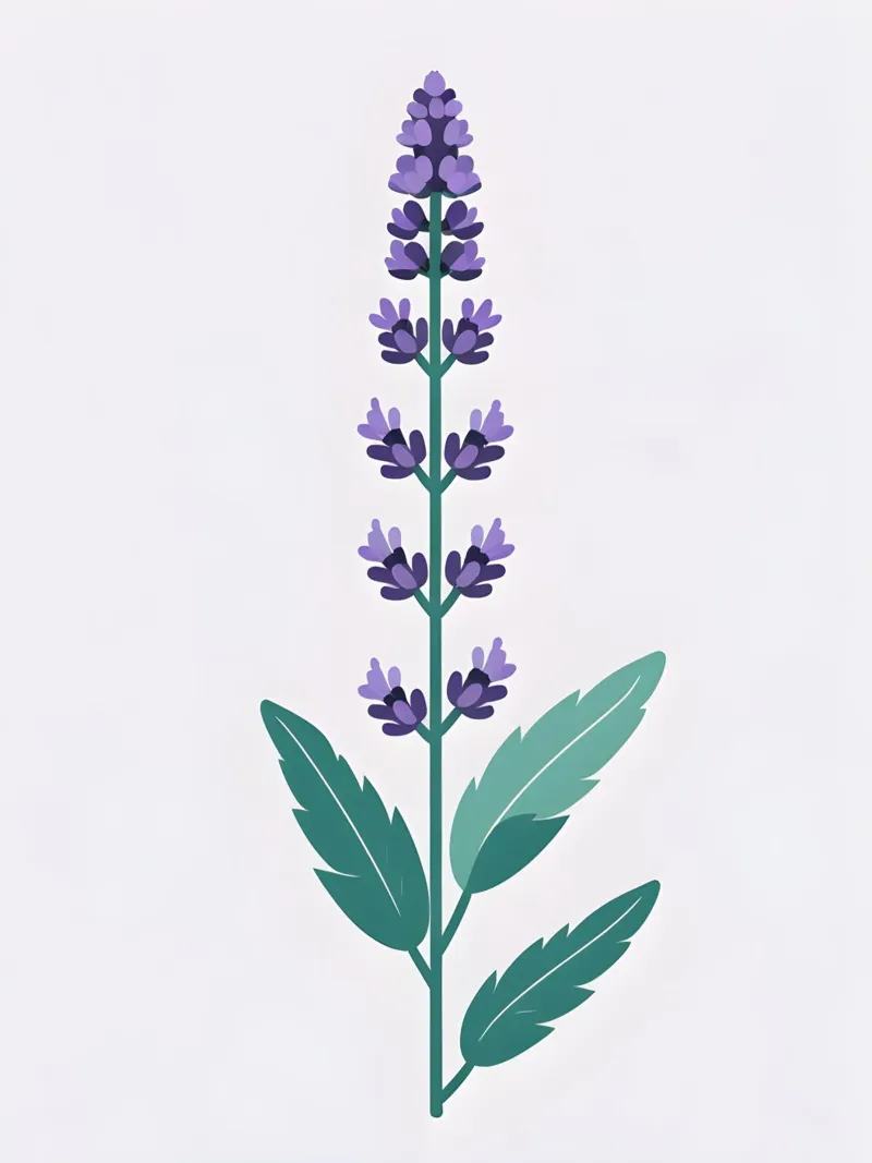 Stelo di lavanda pellicola backlit da Botanical Gallery