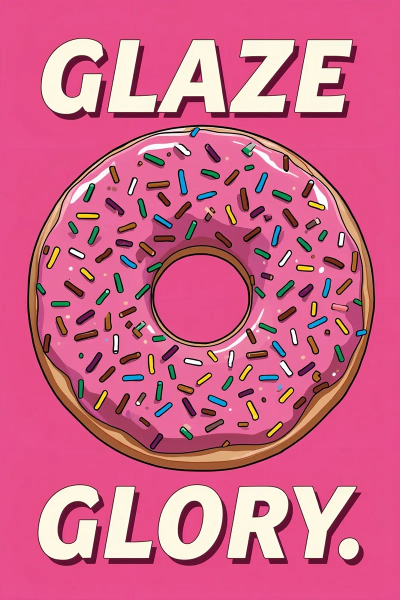 Ciambella con glassa rosa e zuccherini pellicola backlit da DesignDoodle