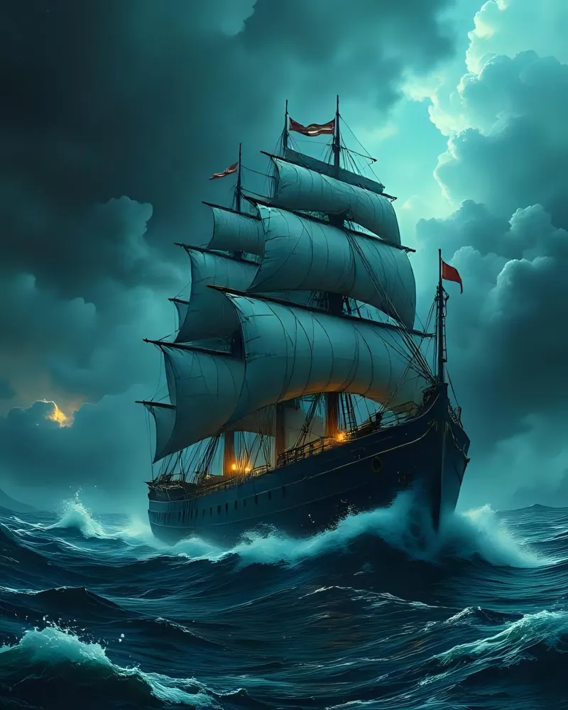Segelschiff_3 Hahnemühle von Fantasie & Mystikwelten by LK