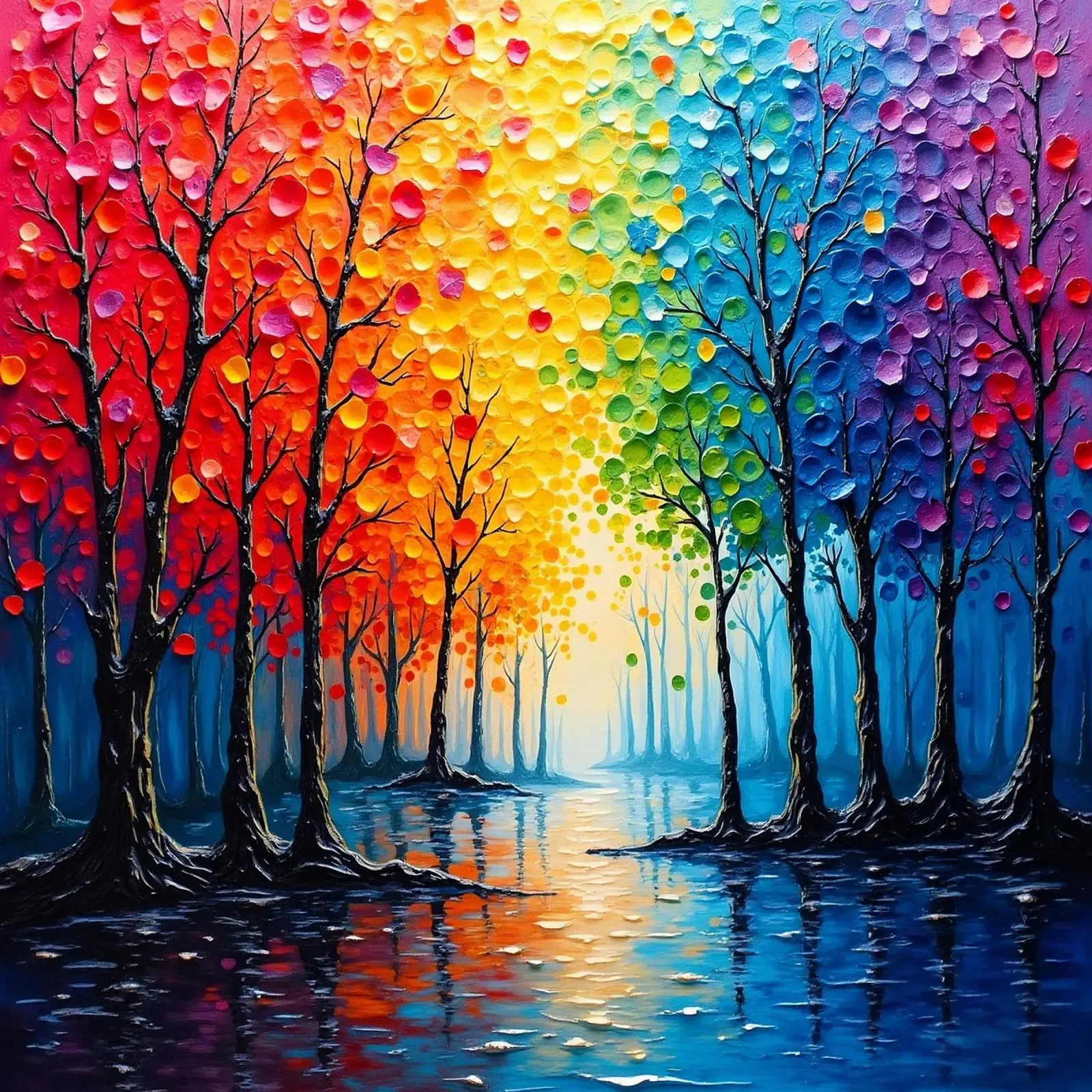 viale degli alberi colorati_2 carta hahnemühle da Farb- und Blütenzauber by LK