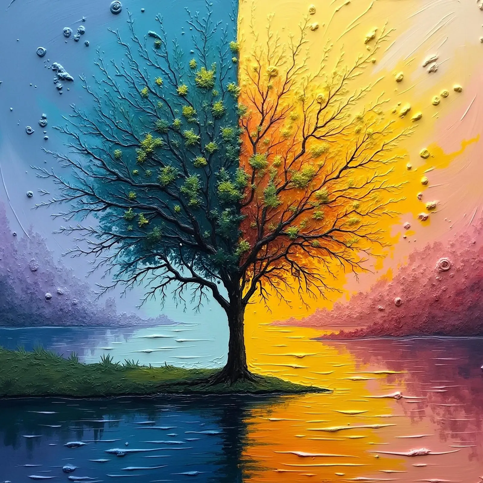 Tree, two-coloured_1 hahnemühle by Farb- und Blütenzauber by LK