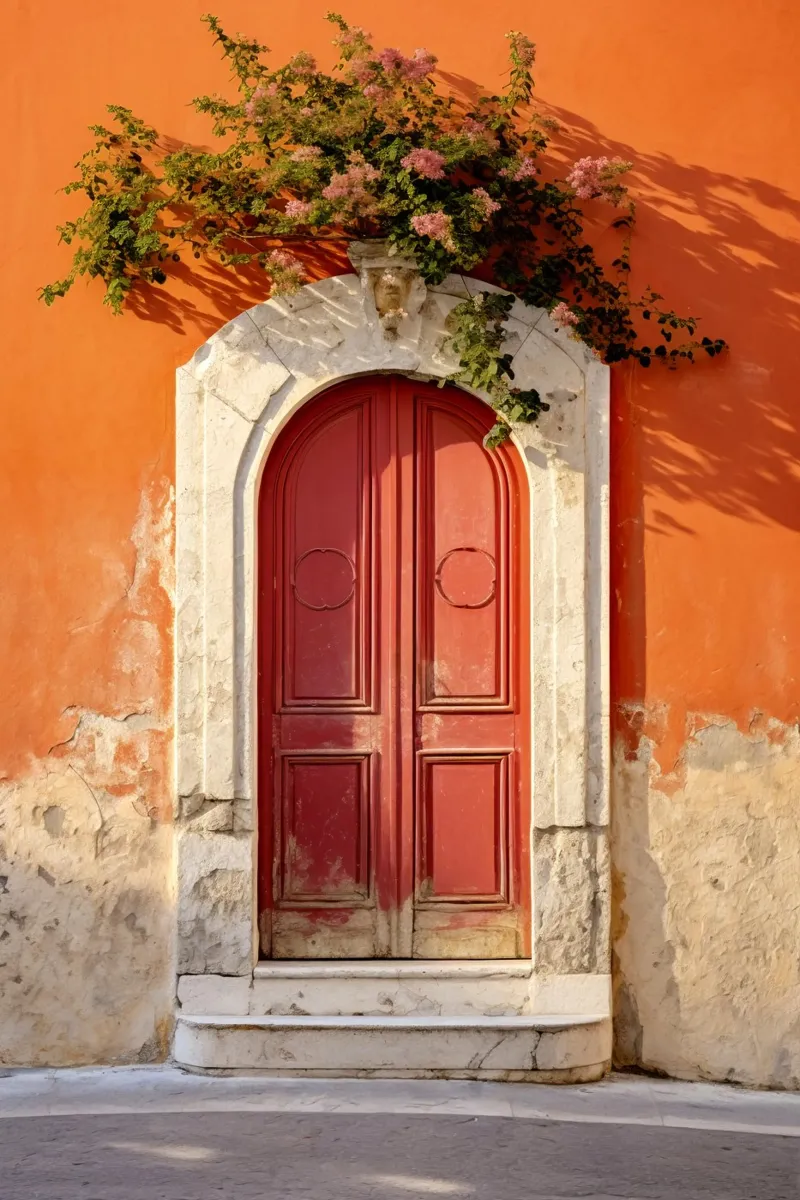 Orange Rustic Wall carta hahnemühle da Artsy Bessy