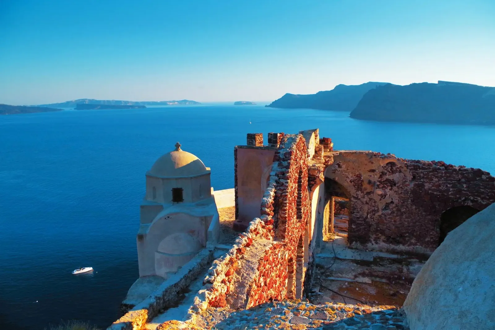 Ruin on Santorini poster da Fjöllart