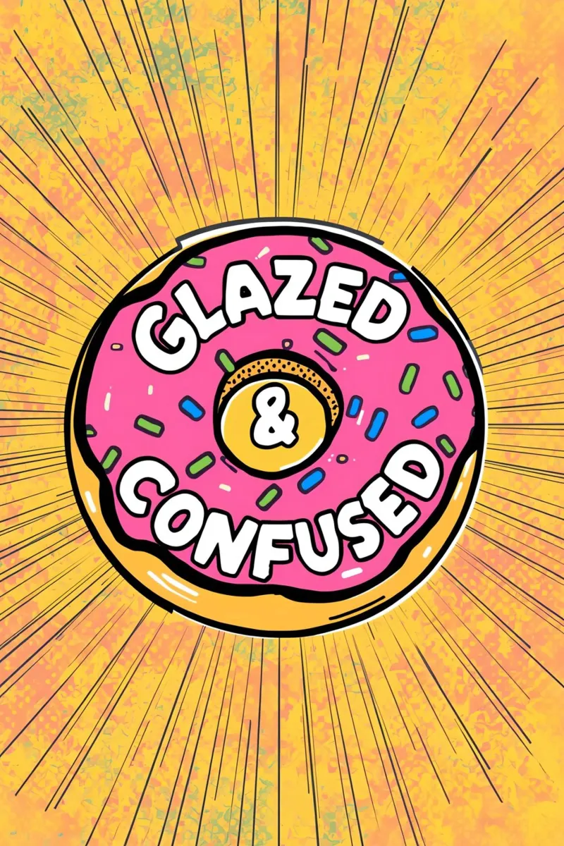 Donut with Sprinkles "Glazed & Confused " canvas by DesignDoodle