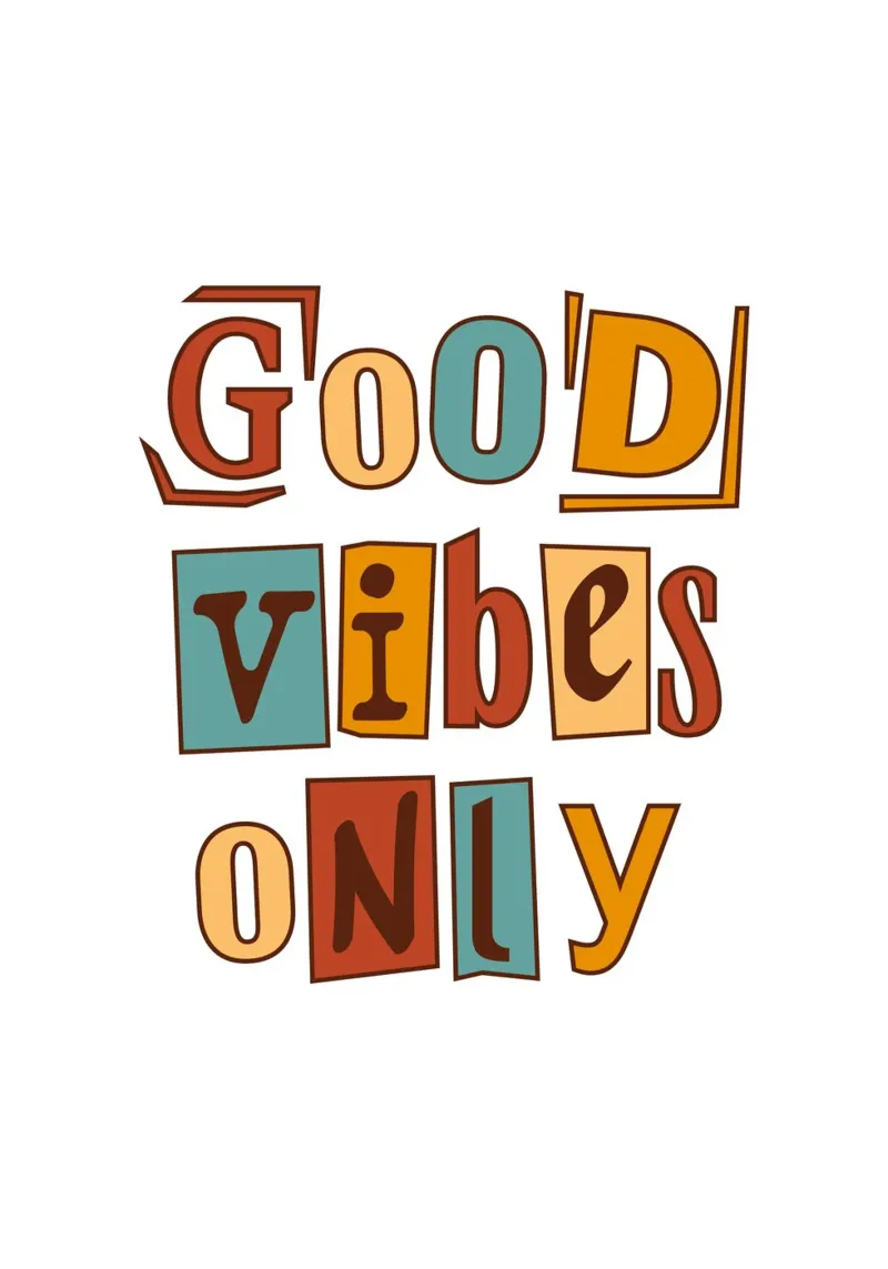 Good Vibes Only Print - Retro 70s Earth Tone Typography hahnemühle by dawnthesea