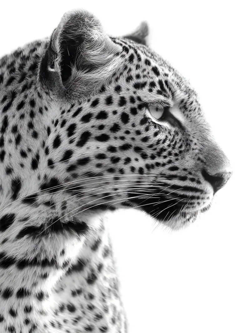 Nero Bianco Tigre Leopardo pellicola backlit da IamHomeStudio