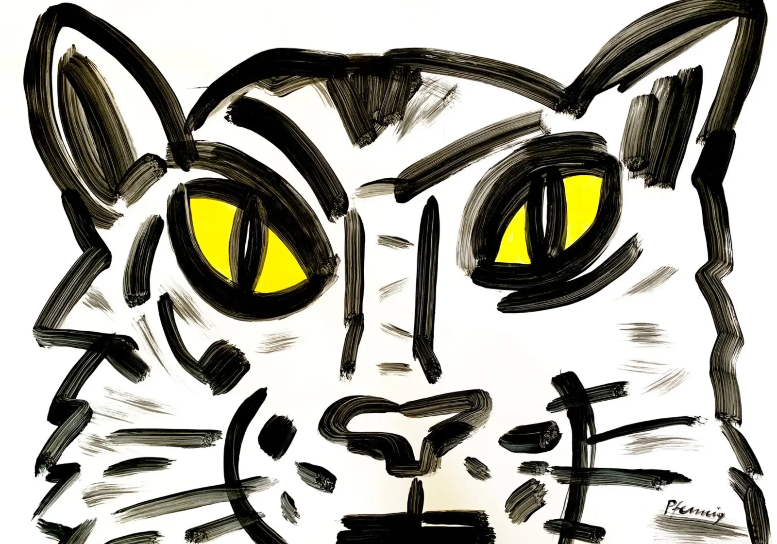 Ritratto di Tomcat plexiglass da Puschkinowa