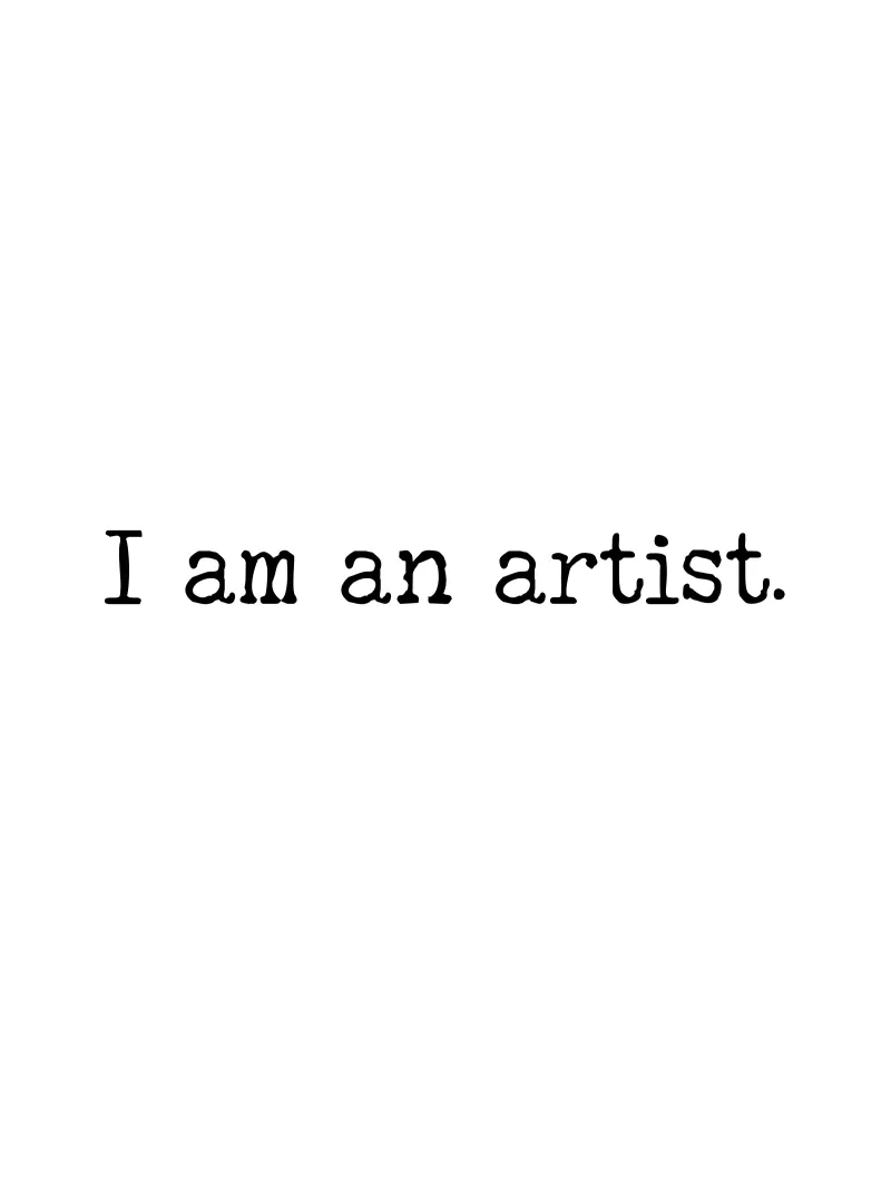 Sono un artista, semplice design di testo tela da RB-Quotes