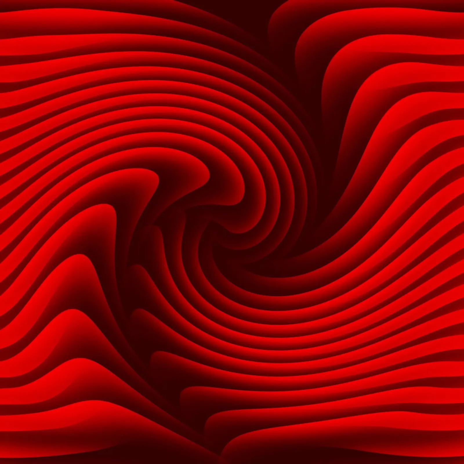 Olas, Abstracto, Rojo metacrilato de Atteloi