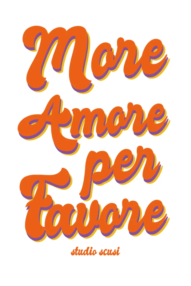 More Amore Per Favore Transparent metacrilato de studio scusi