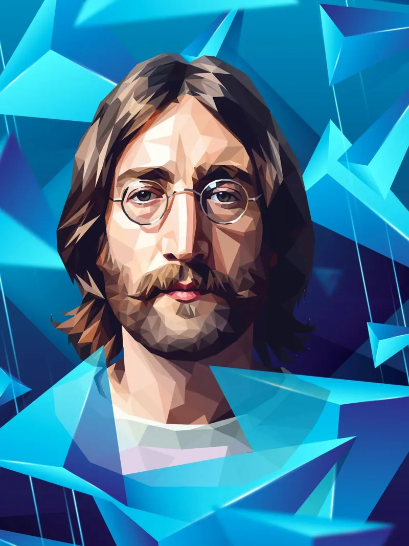 John Lennon Lowpoly pellicola backlit da Low Profile