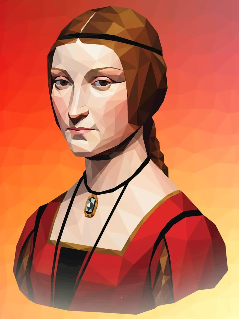La Belle Ferronnière Lowpoly pellicola backlit da Low Profile