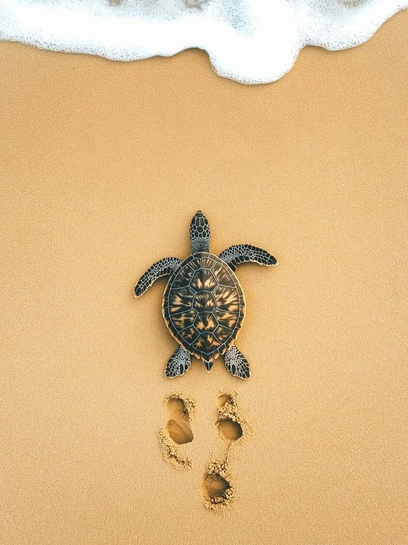 turtle on sand carta hahnemühle da Fost