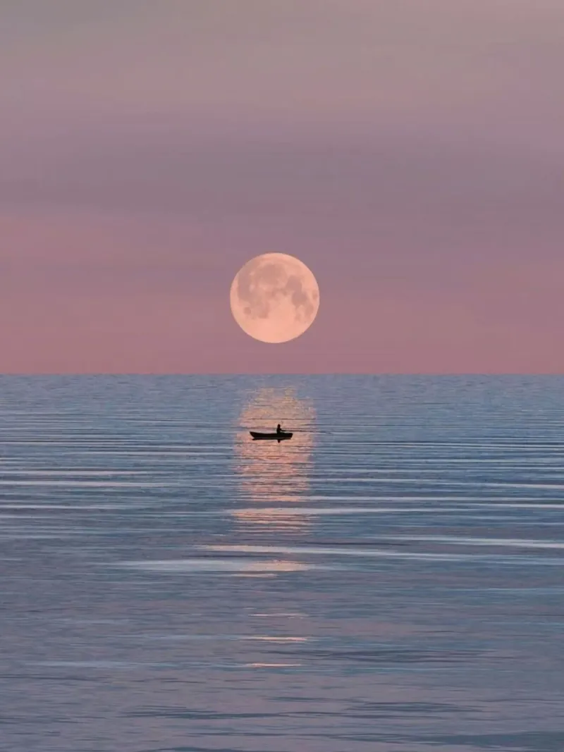 boating with moon tela da juli