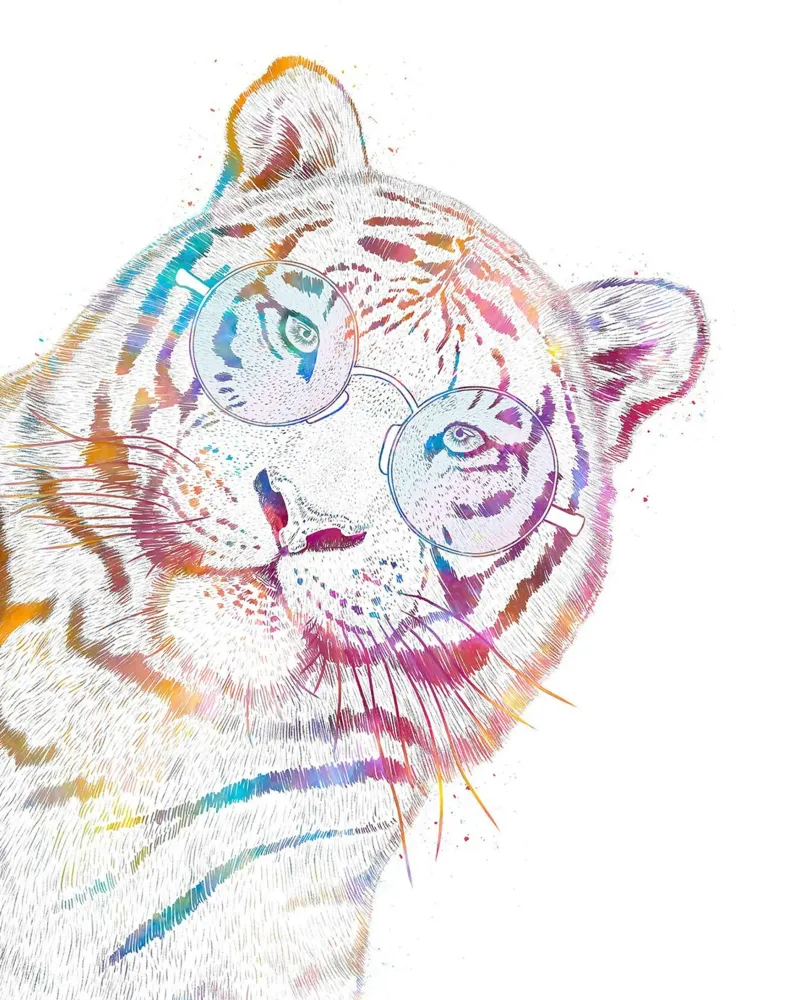 Cicalino tigre pellicola backlit da Leonard
