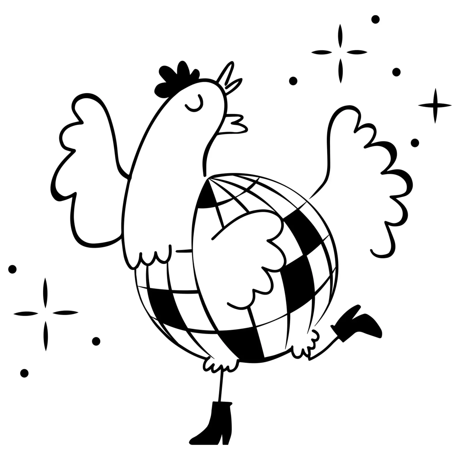 La poule a facette noir pellicola backlit da alice