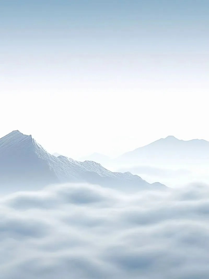white mountain in cloud alluminio dibond da marty