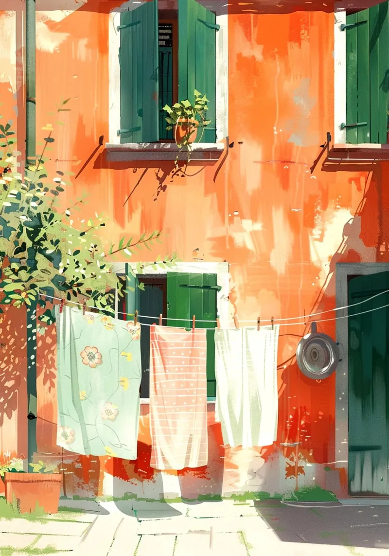 Laundry poster con telaio in alluminio da Artsy Bessy