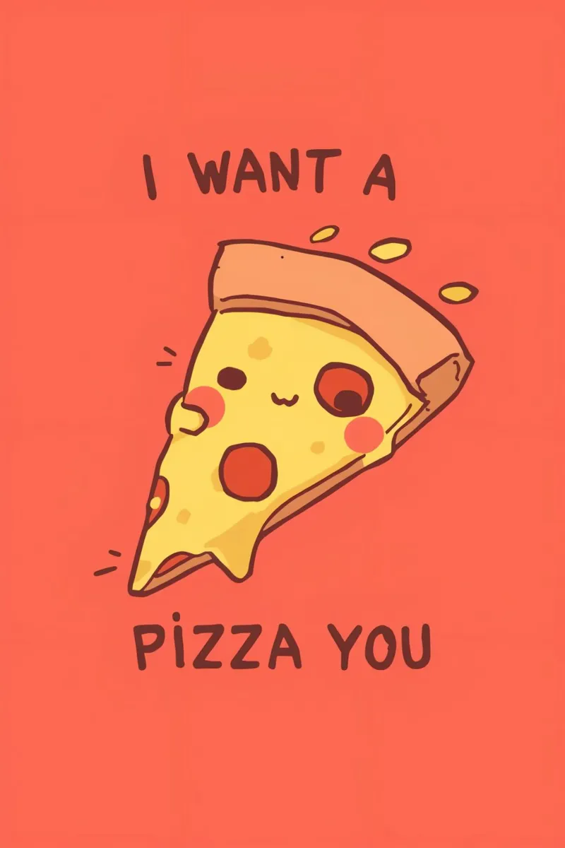 Cute Funny Pizza Slice pellicola backlit da DesignDoodle