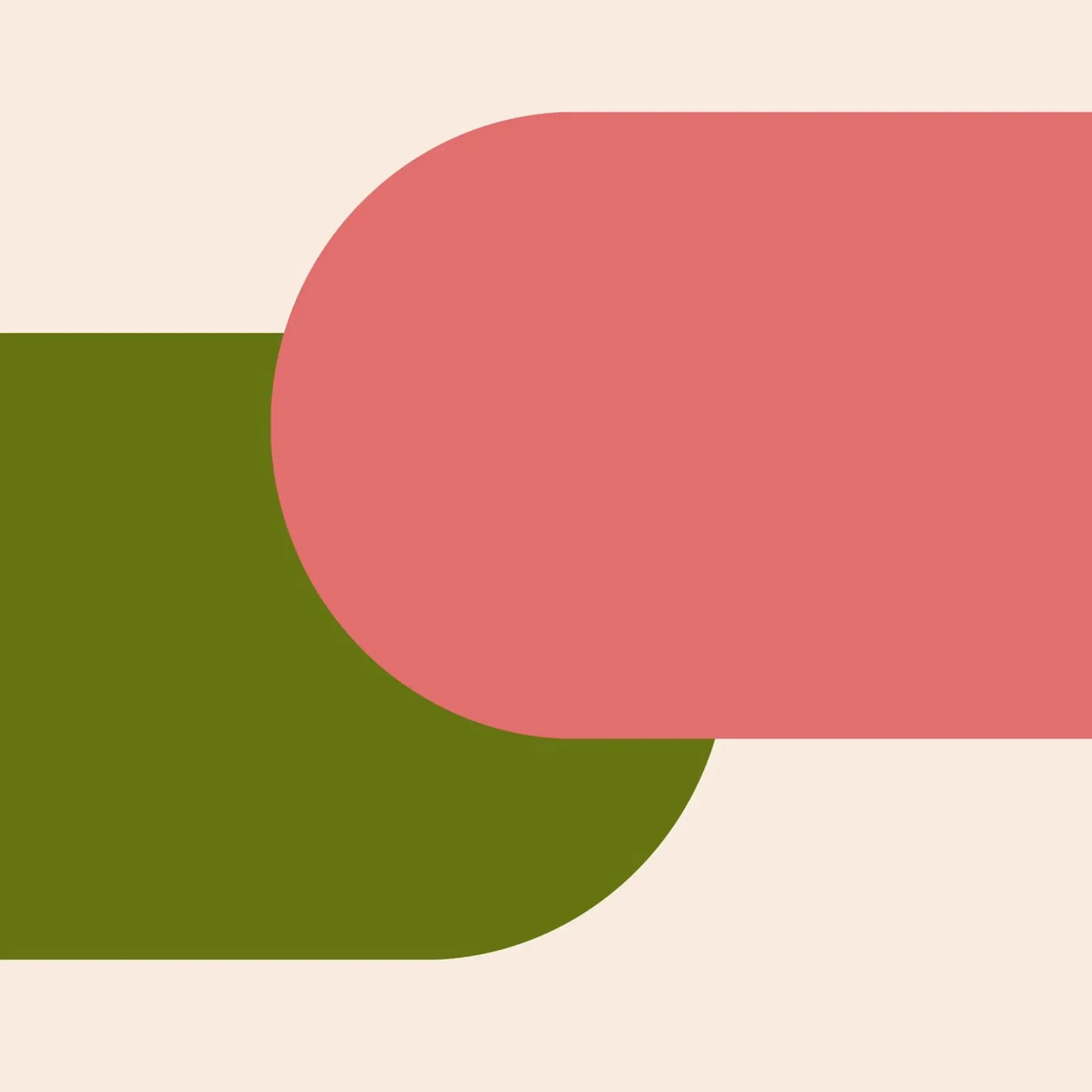 Pink Green Colorblocks alluminio dibond da TijanaArtStudio88