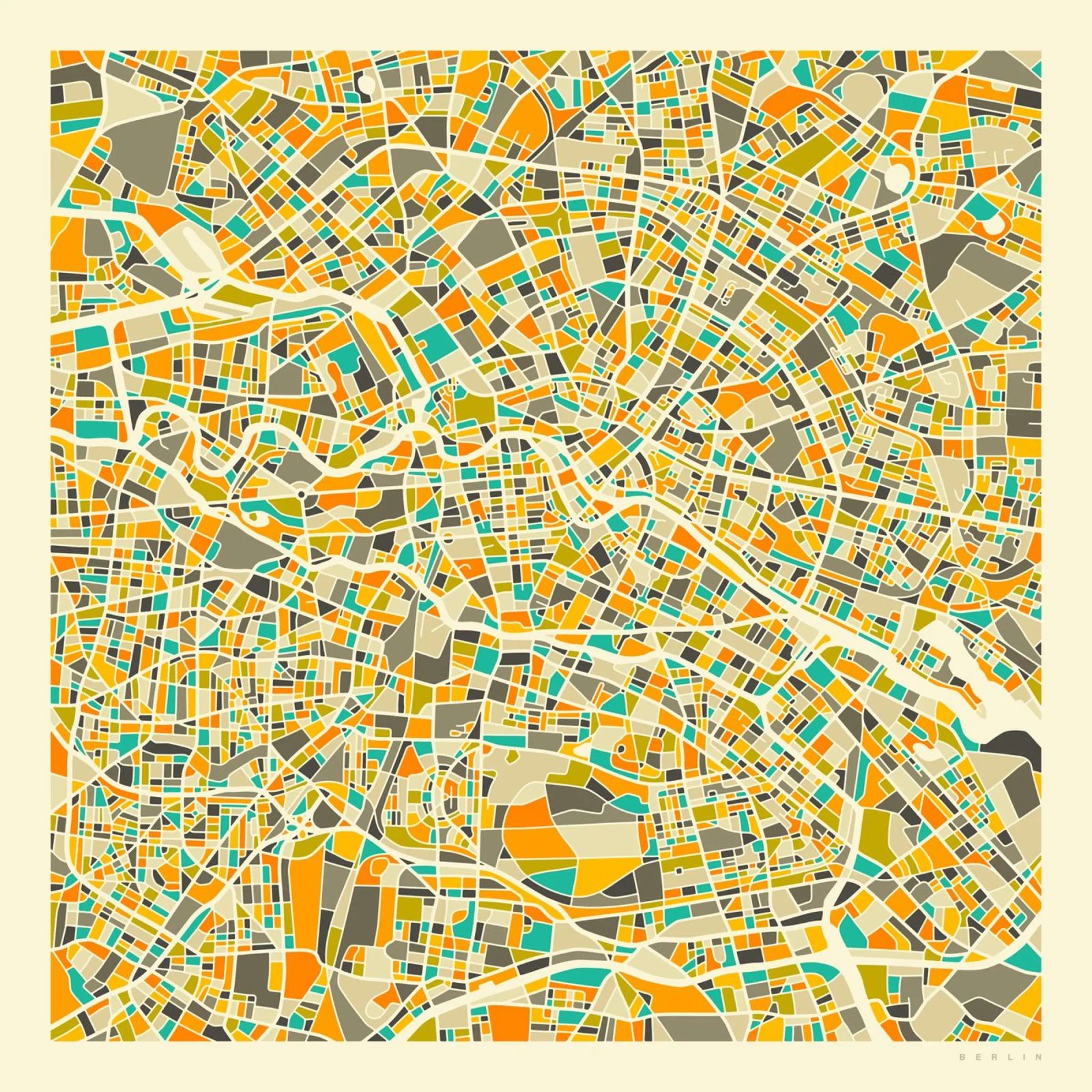 Berlin Map poster by Jazzberry Blue