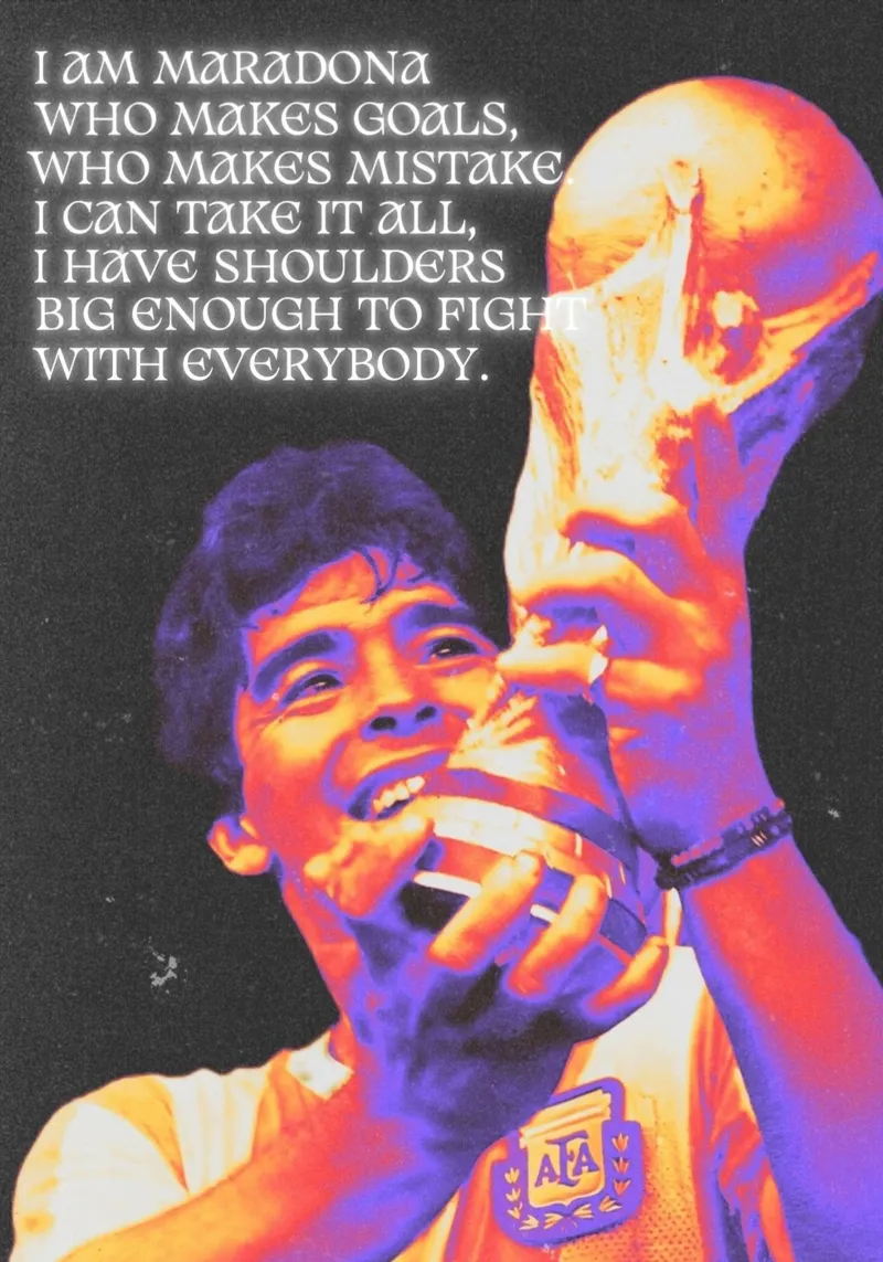 Diego Maradona carta hahnemühle da Limitless Prints