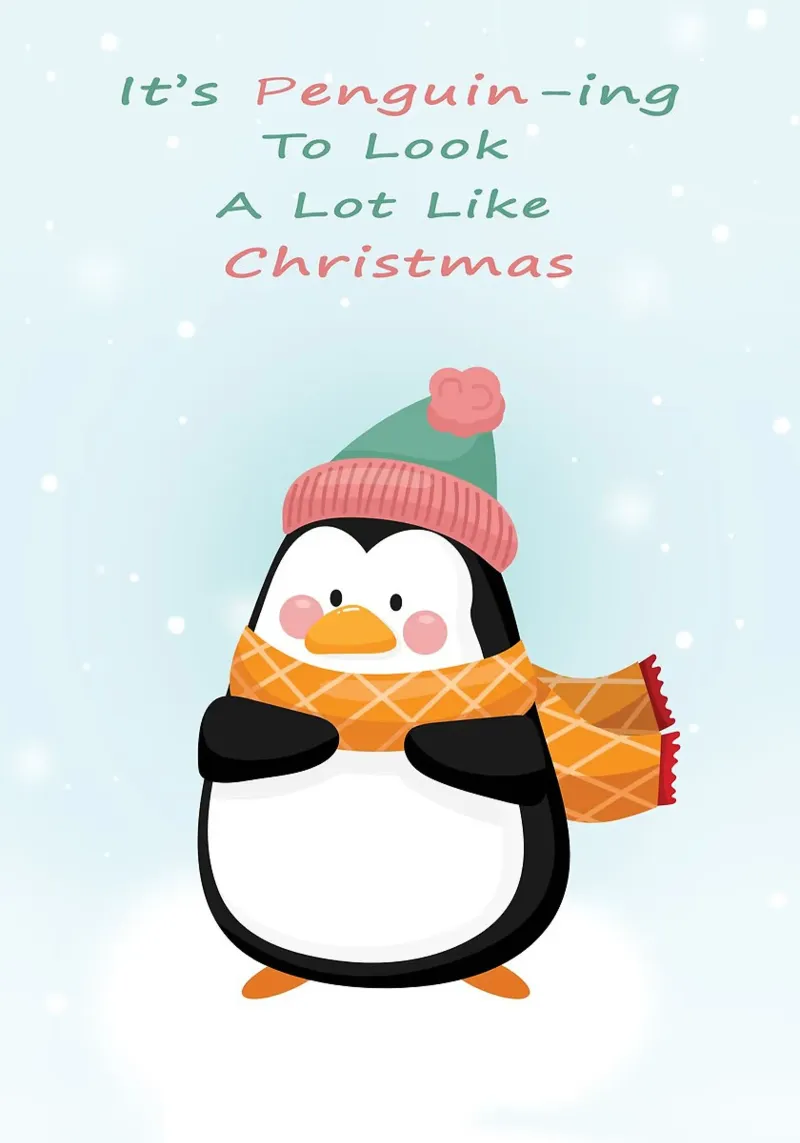 Pinguino di Natale carta hahnemühle da Nina Wolf