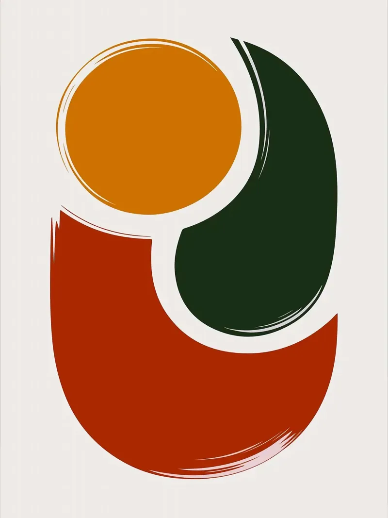 Stampa d'arte di forme geometriche astratte pellicola backlit da PosterByFly