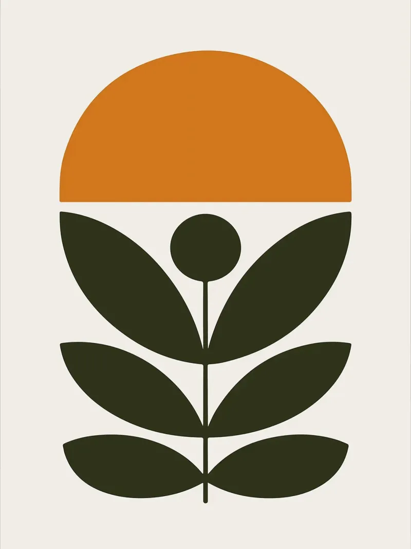 Minimalist Botanical Art Print canvas by PosterByFly