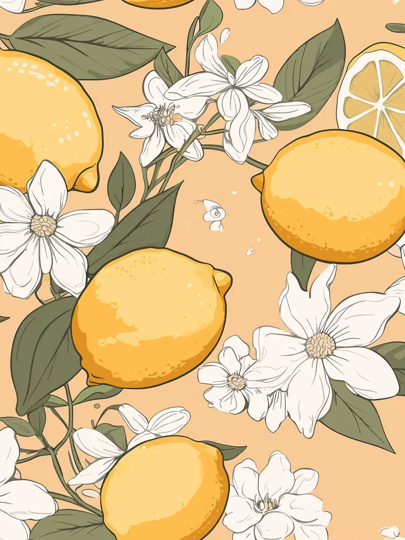 Motivo dei fiori di limone carta hahnemühle da BasicShopByBell