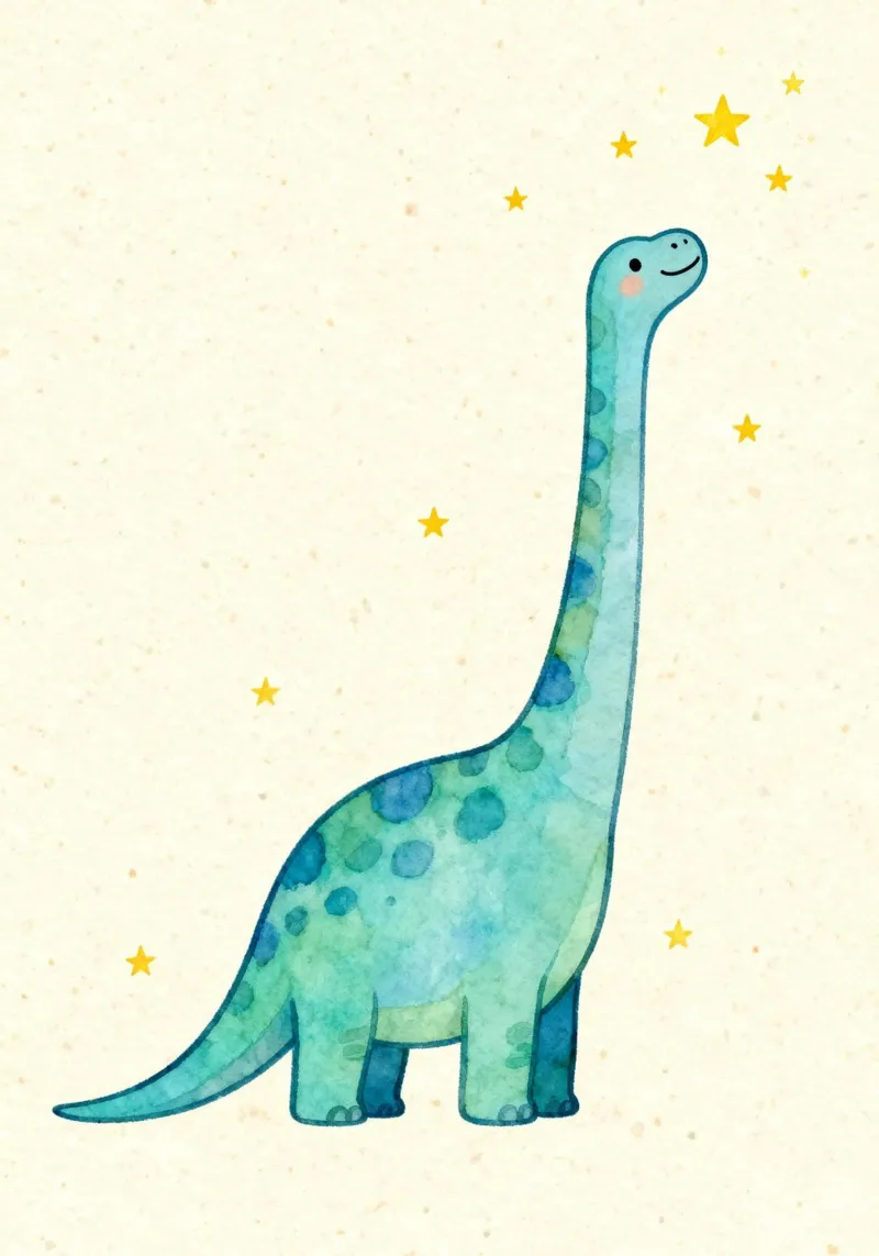 Brachiosaurus illustration pellicola backlit da EverLuvv Studio
