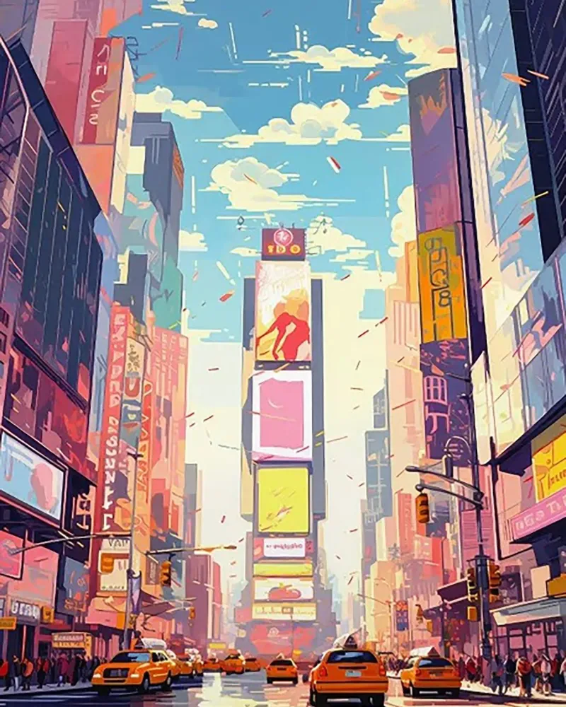 Times Square New York pellicola backlit da Catvalenzuele