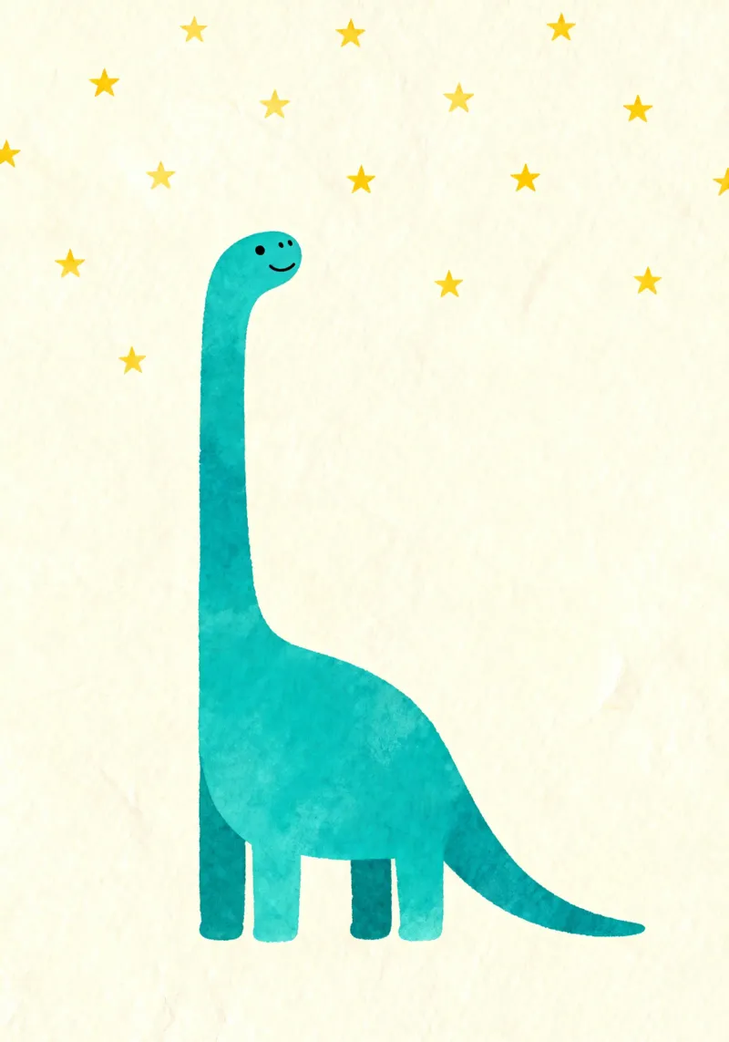 Starry Diplodocus carta hahnemühle da EverLuvv Studio