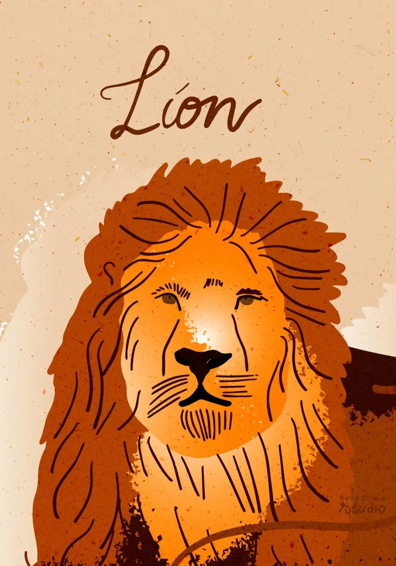 Leone saggio carta hahnemühle da Keva Epale