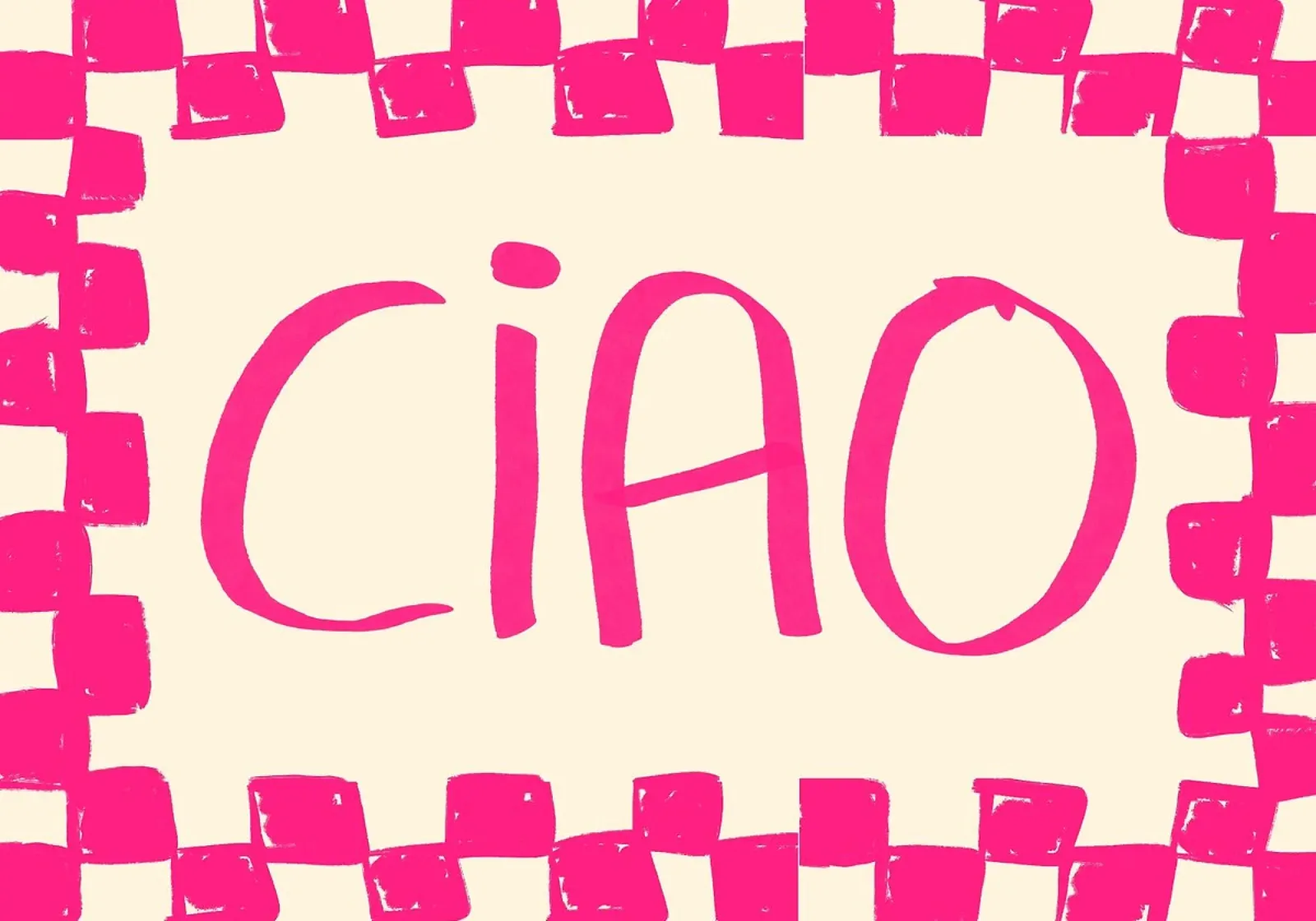 Telaio a scacchi Ciao Pink alluminio dibond da Tory