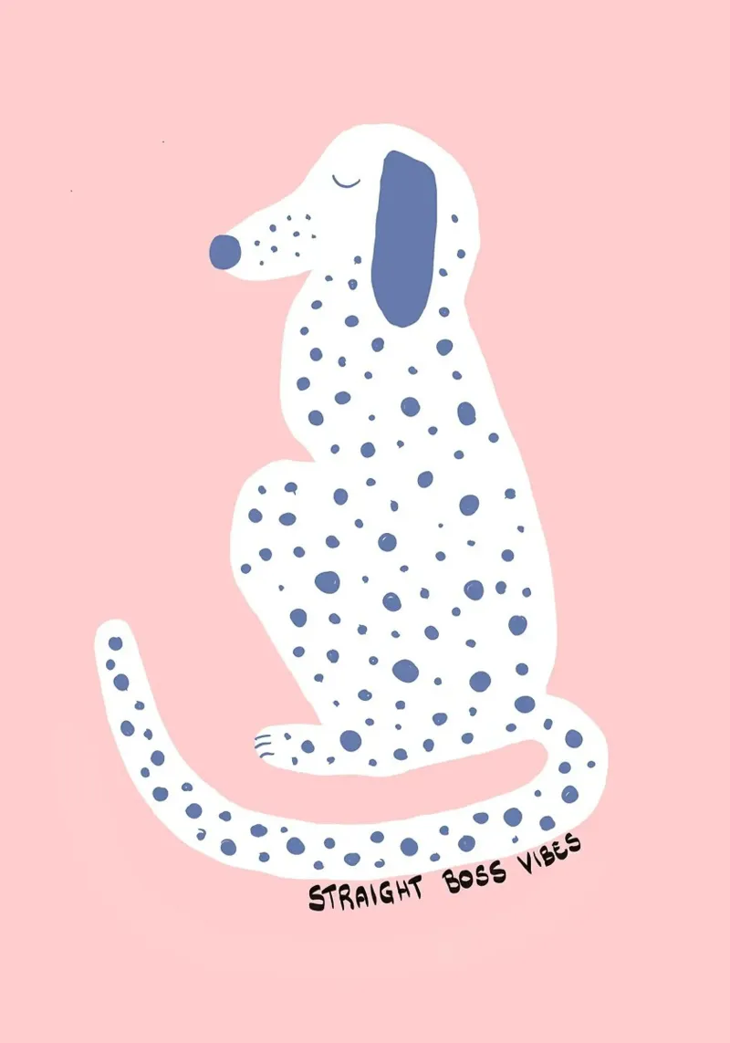 Cane dalmata con vibrazioni di boss dritto carta hahnemühle da Tory