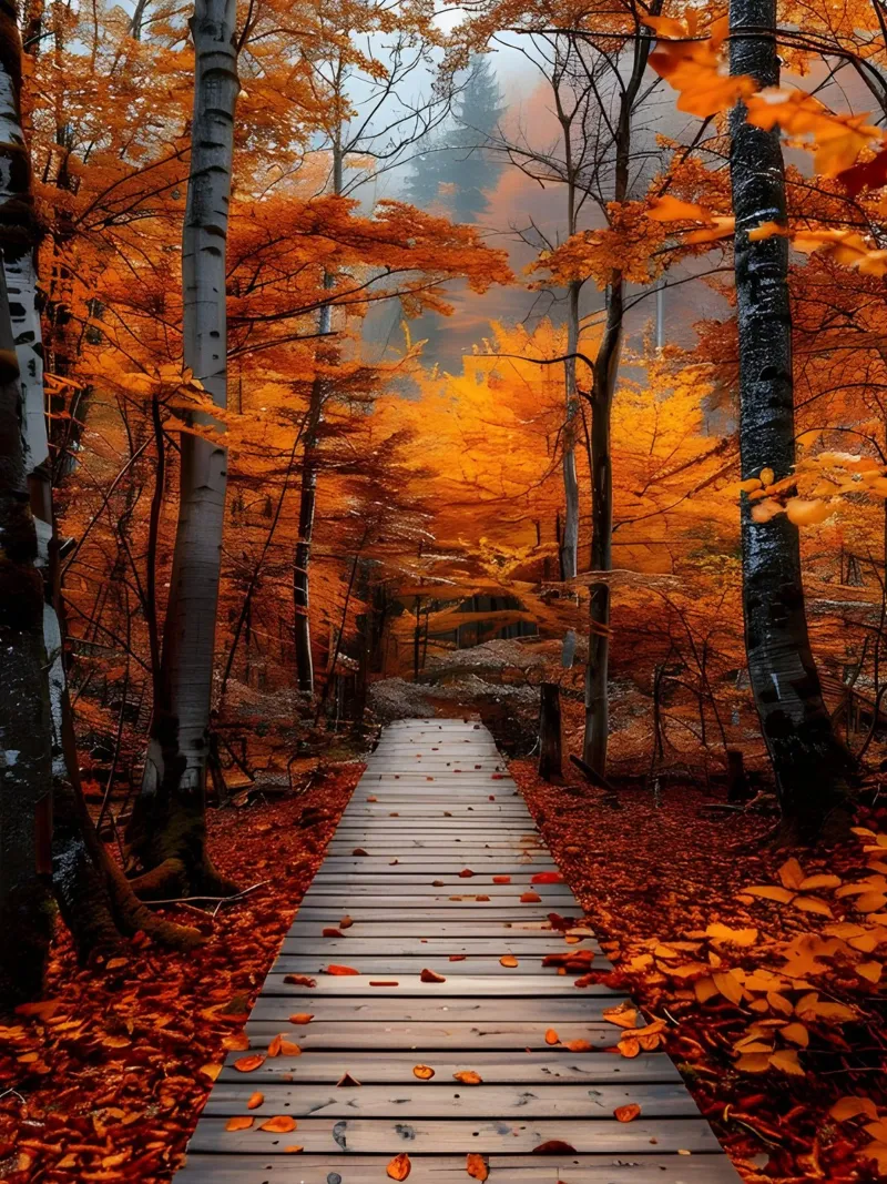 Passerella verso l'autunno alluminio dibond da Pixel Boy