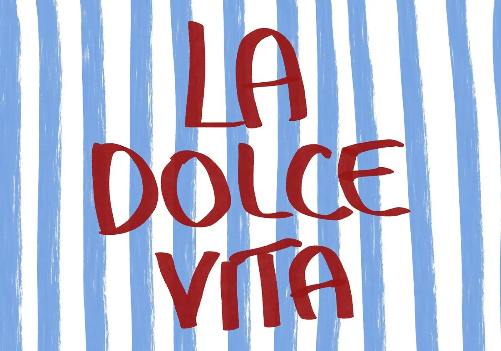 La Dolce Vita Red Text Art carta hahnemühle da Tory