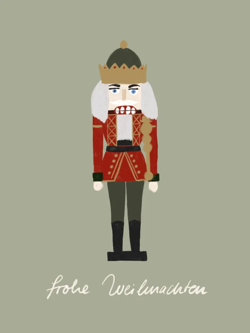 Nussknacker Weihnachten alluminio dibond da Sophie Augustin Illustration