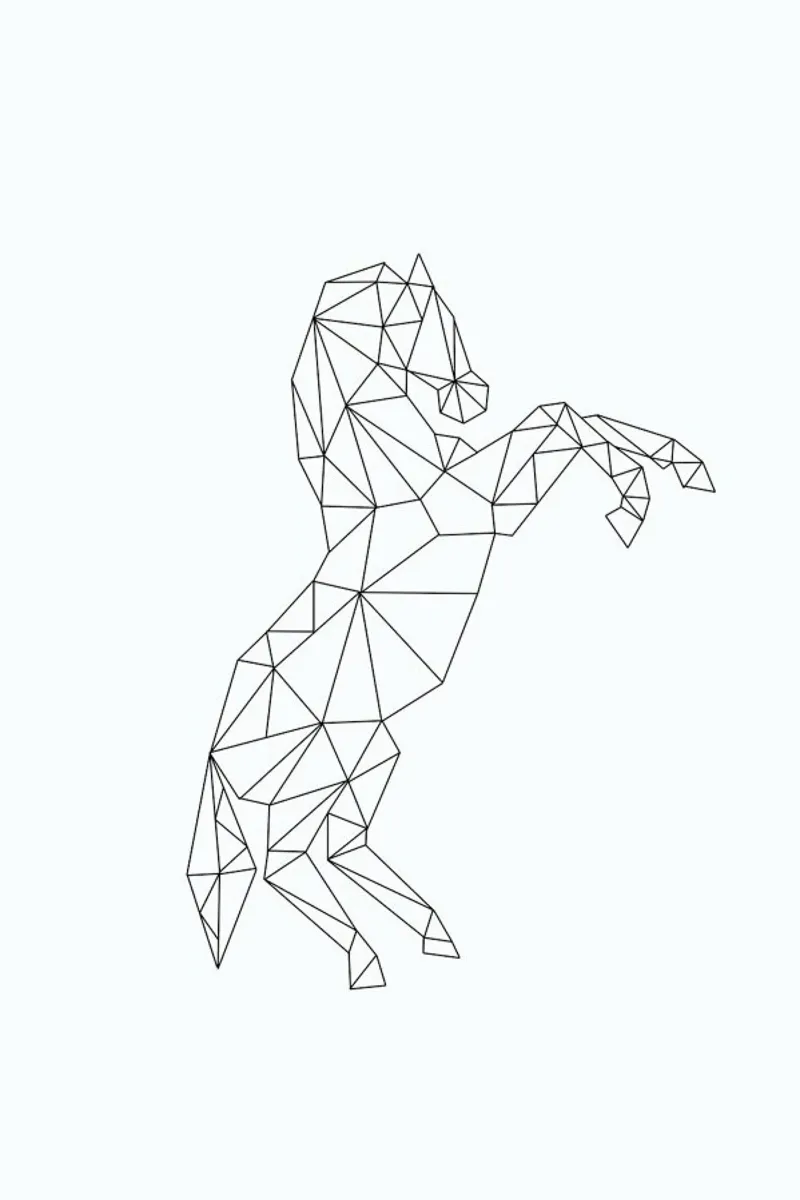 Geometric Horse acrylic glass by RK Design