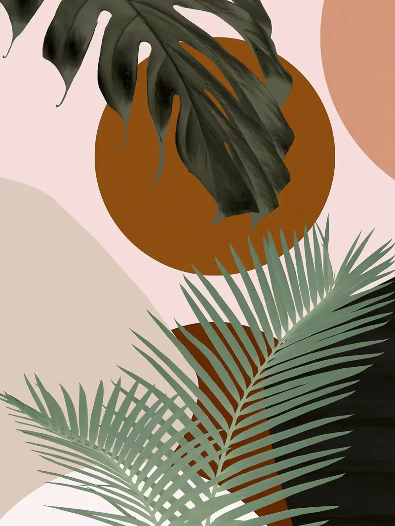 Finezza delle palme intrecciate pellicola backlit da BasicShopByBell