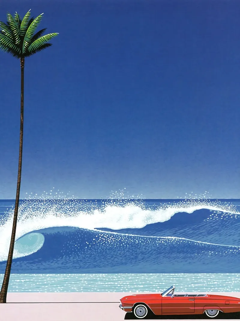 Red Car VIntage Hiroshi Nagai plexiglass da KOOL STORE
