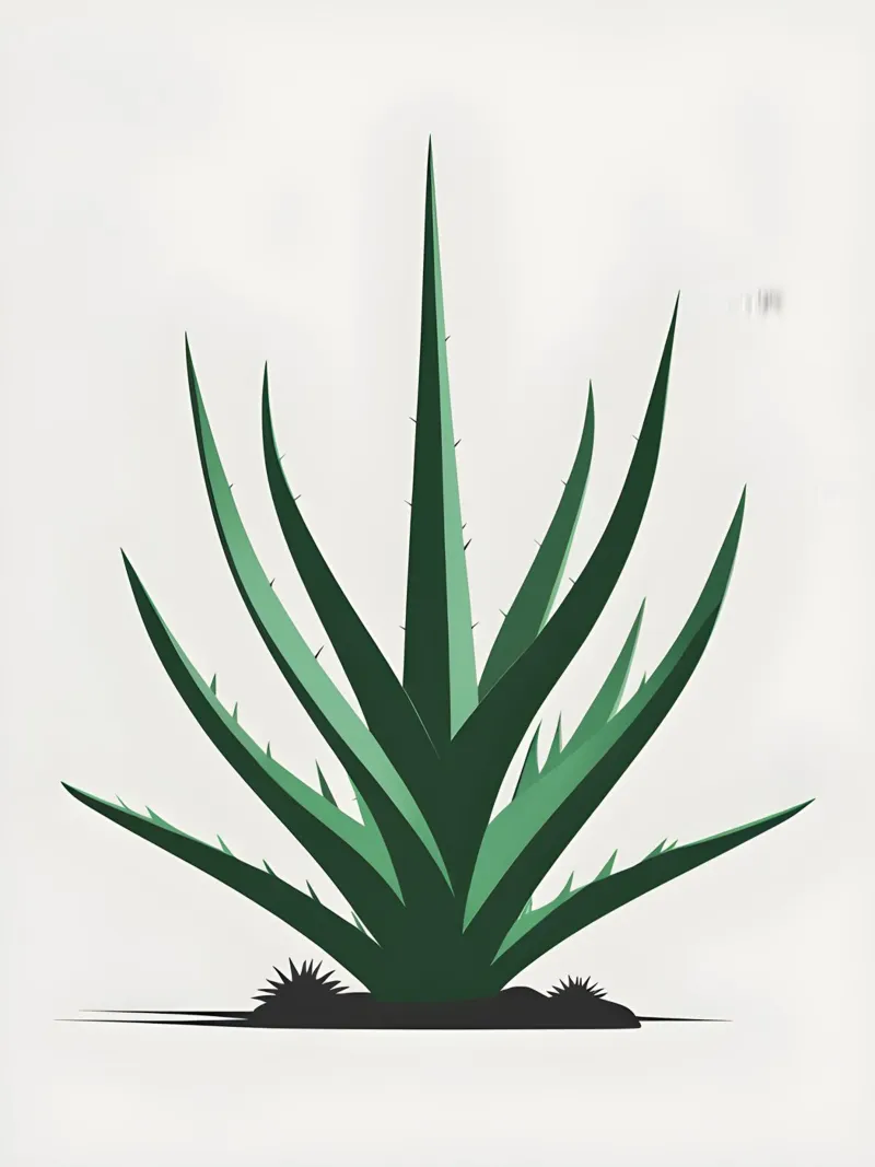 Aloe Shape canvas by Botanical Gallery